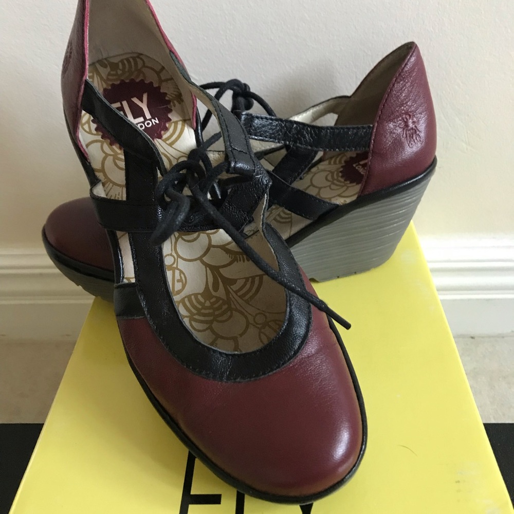 Fly London Red Yett Wedge Pump
